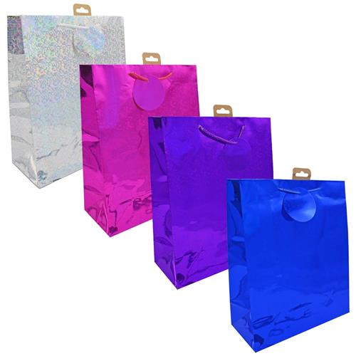 Holographic Gift Bags, Single Assorted Colors