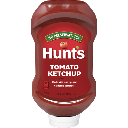 Hunt's 100% Natural Tomato Ketchup Inverted Bottle