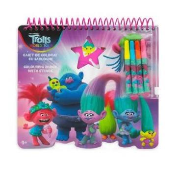 Trolls World Tour Colouring Book With Stencil