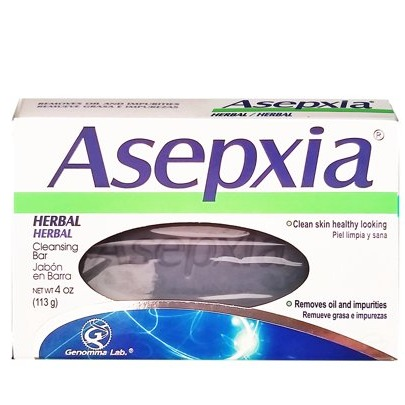 Asepxia Herbal Bar Soap with Moisturizers Cleansers and Conditioners, 4 Ounce