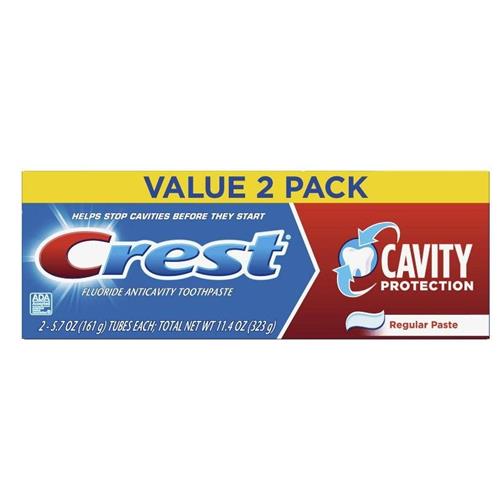 Crest Cavity Protection Toothpaste, Regular Paste - 5.7oz/2pk