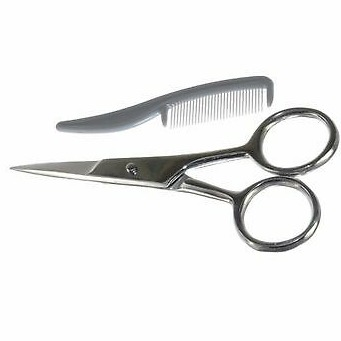 GEM MUSTACHE & BEARD SCISSORS AND COMB