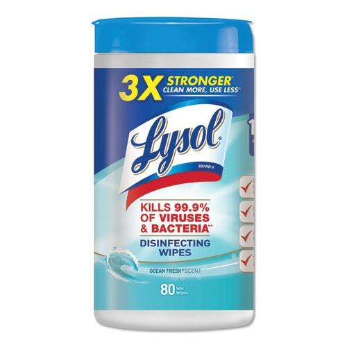 Lysol Disinfecting Wipes, Ocean Fresh Scent, 80ct