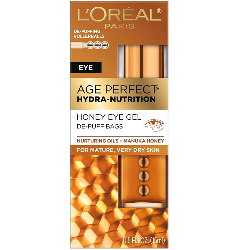 L'oreal Skincare Age Perfect Hydra Nutrition Eye Gel with Manuka Honey and Nurturing Oils, Eye Treatment Gel