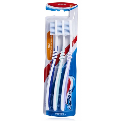 Aquafresh Triple Pack Medium Flex Toothbrush