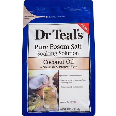 Dr Teal's Pure Epsom Salt Soaking Solution Nourish & Protect Coconut Oil 3 Lbs