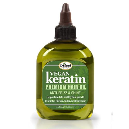 Difeel Vegan Keratin Premium Hair Oil - Anti Frizz & Shine 7.78 oz.