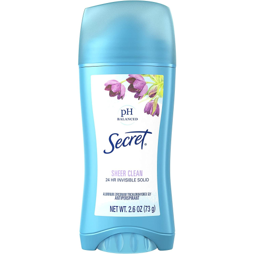 Secret Invisible Solid Antiperspirant and Deodorant, Sheer Clean, 2.6 Oz