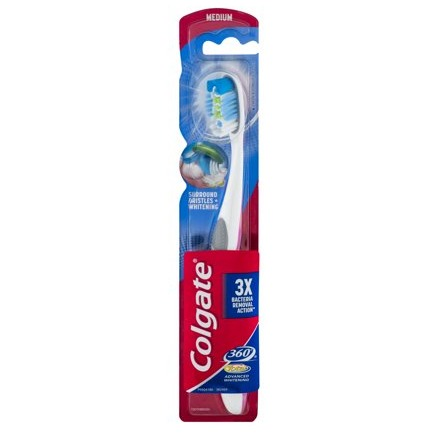 Colgate 360 Total Advanced Full Head Toothbrush, Medium