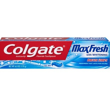 Colgate Max Fresh Toothpaste with Mini Breath Strips, Mint, 6 Oz