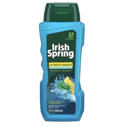 Irish Spring Ultimate Wake Up Tea Tree Face & Body Wash for Men - 18 Fl Oz