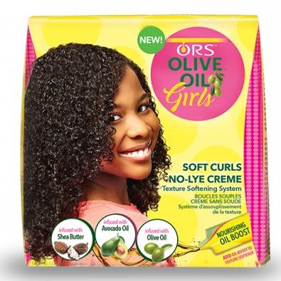 Ors Olive Oil Girls Soft Curls No-Lye Creme Texture Softening System Kit