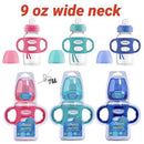 Dr. Brown’s Milestones 6M+ Sippy Straw Bottle with Silicone Handles, 9 oz