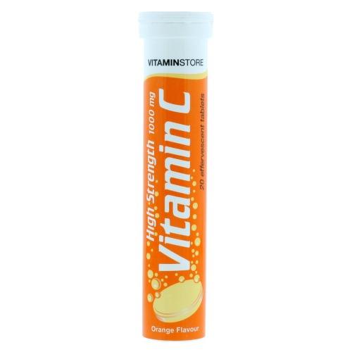 Vitamin C High Strength Effervescent Tablets 1000mg Orange Flavour 20 Tablets