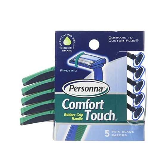 Personna Comfort Touch 5 Rubber Grip Blades For Men