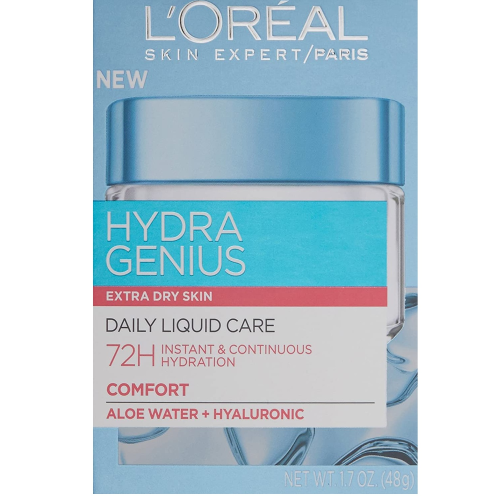 L'Oreal Paris Skincare Hydra Genius Daily Liquid Care Oil-Free Face Moisturizer for Extra Dry Skin 1.7oz