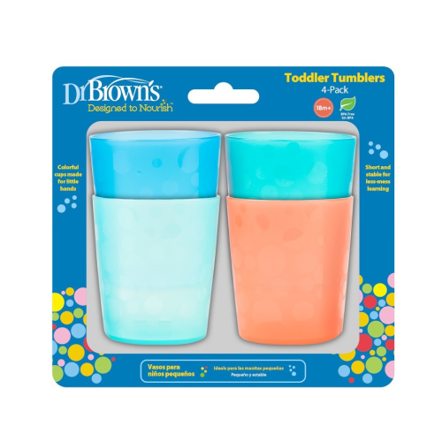 DR BROWN SET OF 4 TODDLER TUMBLERS, MULTICOLOR
