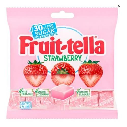 Fruit-Tella Strawberry 30% Less Sugar 100g