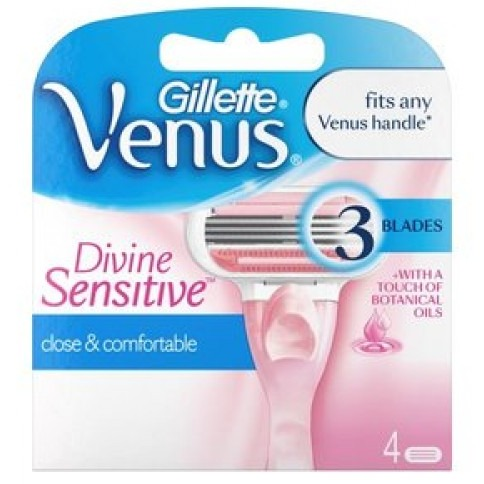 Gillette Venus Divine Sensitive Razor Blades 4 per pack