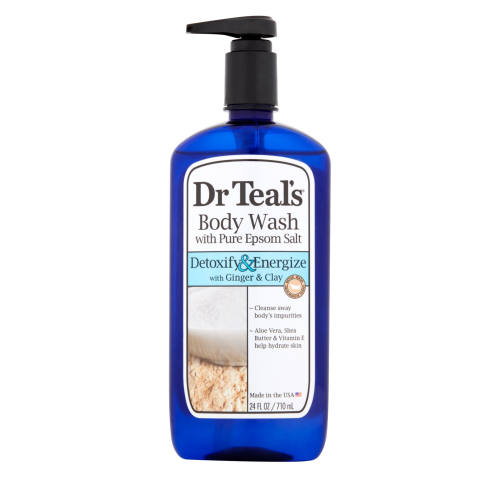 Dr Teal's Pure Epsom Salt Body Wash, Detoxify & Energize 24 oz