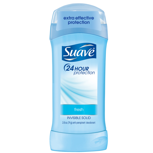 Suave, 24 Hour Protection Anti-Perspirant Deodorant Invisible Solid, Fresh