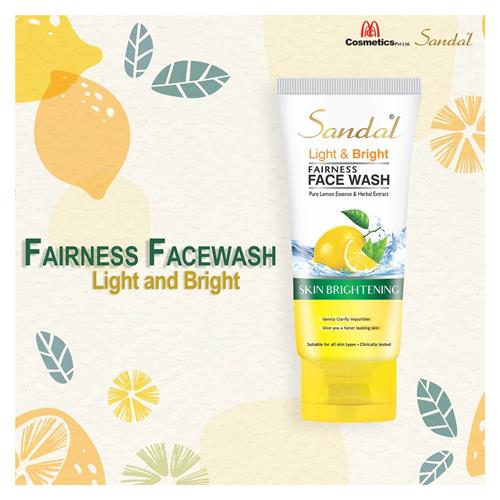 Sandal Light & Bright - Fairness Face Wash   - 50ml