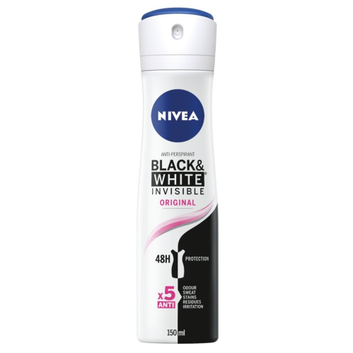 Nivea Black & White Original Anti-Perspirant Deodorant Spray 150ML