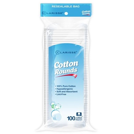 Clarisse Cotton Rounds 100% Lint-Free Cotton