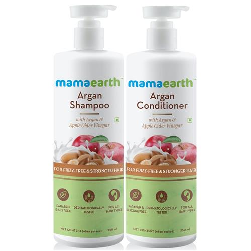 Mamaearth Argan & Apple Cider Vinegar For Frizz Free Stronger Hair 250ml