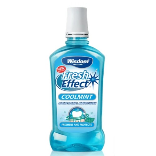 Wisdom Fresh Effect Mouthwash, Cool Mint 500ml