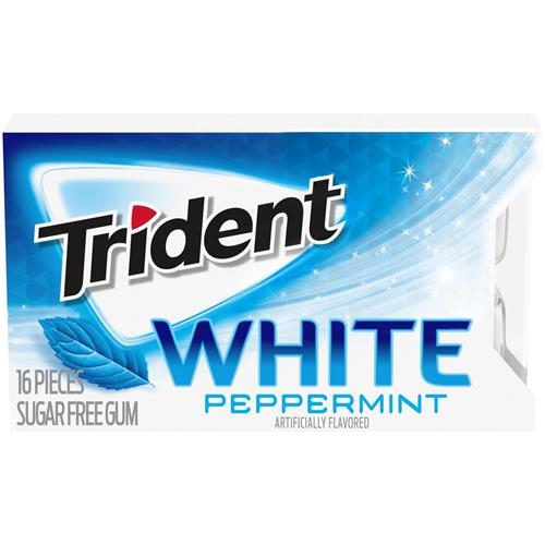 Trident White Peppermint Sugar Free Gum - 16ct