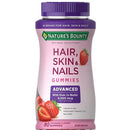 Nature's Bounty Optimal Solutions Advanced Hair, Skin & Nails Gummies, Strawberry, 80 Count
