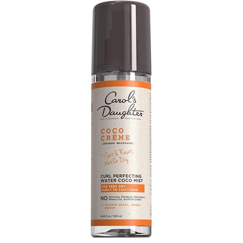 Carol’s Daughter Coco Creme Curl Perfecting Water Coco Mist, with Coconut Water, Silicone Free Curl Refresher Spray, Paraben Free Curl Activating Mist for Very Dry, Curly To Coily Hair, 5, 8.4 Fl Oz