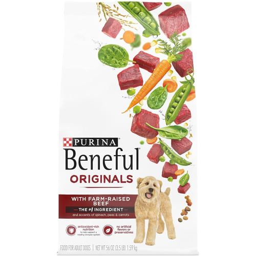 Purina Beneful Real Meat Dry Dog Food, Originals With Farm-Raised Beef -3.5 lb. Bags