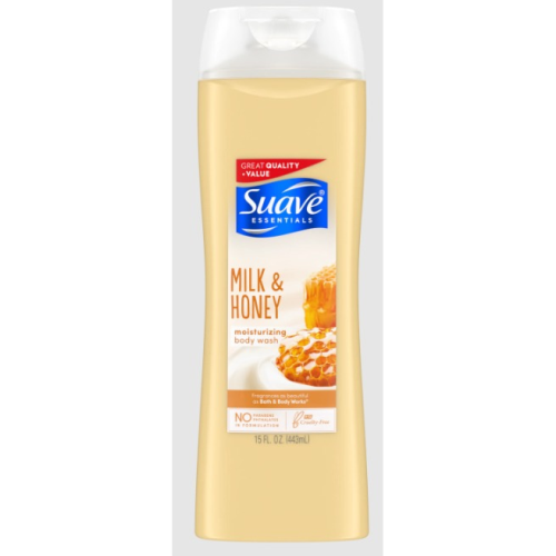 Suave Essentials Creamy Body Wash Milk & Honey Splash 12oz
