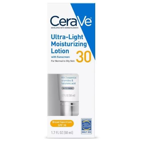 CeraVe Ultra-Light Face Lotion Moisturizer with Sunscreen - SPF 30 – 1.7oz