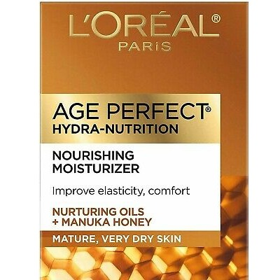 L’Oreal Paris, Age Perfect Hydra-Nutrition Day Cream with Manuka Honey Extract and Nurturing Oils