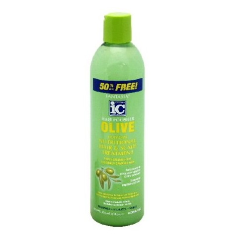 IC Fantasia Hair Polisher Olive Leave-In Nutritional Hair & Scalp Treatment, 12 oz