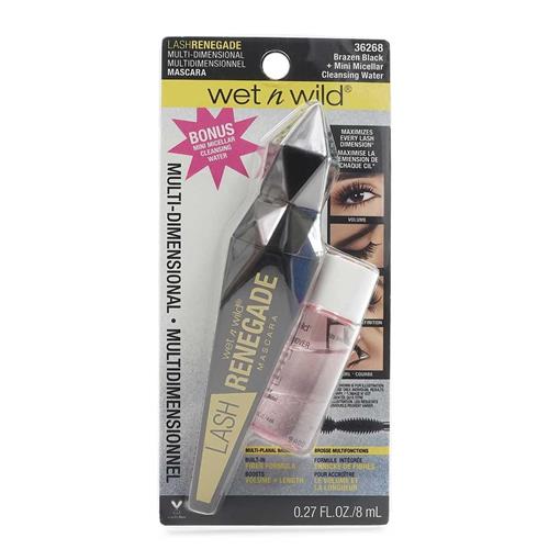 Wet n Wild Set Lash Renegade Brazen Black With Mini Micellar Water