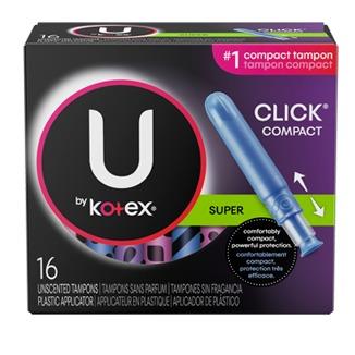 Kotex UBK Click With Comfort Flex Unscented Tampons