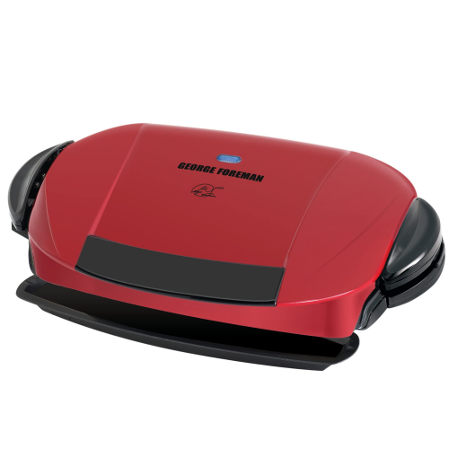 George Foreman 5-Serving Removable Plate Electric Indoor Grill Panini Press Red