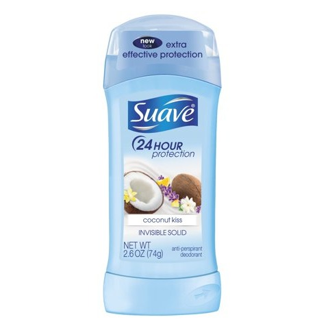 Suave Coconut Kiss Invisible Solid Anti-Perspirant Deodorant, 2.6 Oz