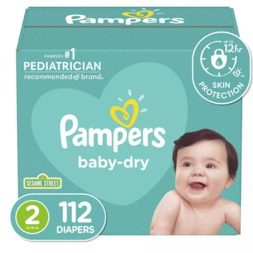 Pampers Baby Dry Diapers Size 2 - 112 Count