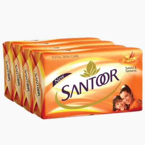 Santoor Soap Sandal and Turmeric 125 G × 4