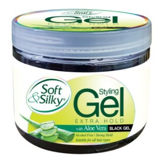 Soft & Silky Black Hair Styling Gel  8.5oz