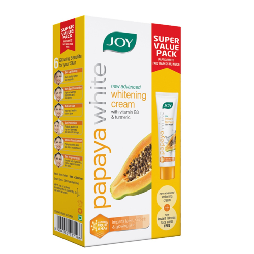 Joy Papaya Whitening Cream 50ml + Facewash 25ml