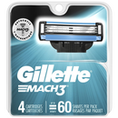 Gillette Mach3 Men's Razor Blade Refills, 4 Count