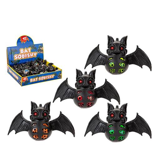 Black bat Squishy Ball With Neon Beads -Each