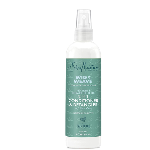 Shea Moisture 2in1 Conditioner and Detangler Leave-In Conditioner for Wig Tea Tree and Borage Seed Oil Paraben Free  8 oz