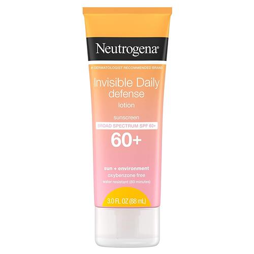 Neutrogena Invisible Daily Defense Sunscreen Lotion, Broad Spectrum SPF 60+, 3 Fl OZ